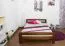 Children's bed / Youth bed A6, solid pine wood, nut finish, incl. slats - 140 x 200 cm