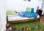 Children's Bed / Youth Bed Solid Pine Walnut A14 | Slatted Frame Included | 90 x 200 cm