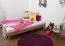 Futon Bed Solid Wood Wooden Nature 04 | Oiled Oak | 120 x 200 cm Lying Surface | Modern Design | Sturdy Construction