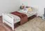 Single bed/guest bed pine solid wood white 84, incl. Slat grate - lying surface 80 x 200 cm