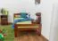 Children's Bed / Youth Bed Easy Premium Line K1/2n | Solid Beech Wood | Cherry Red Lacquered | 90 x 200 cm Mattress Base