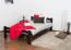 Single bed/ guest bed "Easy Premium Line" K4, 120 x 200 cm solid beech wood chocolate brown lacquered