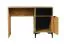 Modern Desk with Door | Oak Craft Gold & Black | 76 x 110 x 52.5 cm | Two Compartments | Durable ABS Edges