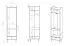 Closet | two doors | Dimensions: 54 x 34 x 198 cm | Soft-close feature | Cremona Oak / Cashmere | pull-out clothes rod | 3 compartments | ABS edges