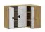 Corner Chest of Drawers for Youth Room Garian 09 | Oak, White & Grey | 86 x 120 x 81 cm | Modern Storage