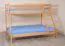 Children's bed / Bunk bed Henry 32, Colour: Natural - Lying area: 90 x 200 cm & 140 x 200 cm (w x l)