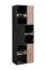 Display cabinet | color: black / oak vicking / black marble | incl. LED lighting | 6 doors | push-to-open function | 60 x 40 x 182 cm | 12 compartments