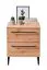 Bedside Cabinet with Two Drawers Crina 07 | Artisan Oak | Black Handles & Legs | 54 x 45.5 x 35 cm | ABS Edge Protection