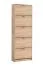 High Shoe Cabinet Gradide 05 | Oak Sonoma Finish | 5 Hinged Doors | 10 Compartments | 191.5 x 67 x 28 cm | Grey Handles | ABS Edge Protection