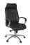 Comfort Swivel Chair XXL Apolo 29 | Black & Chrome | Soft Genuine Leather | Extra Thick Quilted Upholstery | 120 kg Capacity