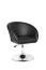 Apolo 132 Swivel Lounge Chair | Black & Chrome | Adjustable Height | Comfortable Upholstery | Modern Retro Design