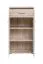 Wardrobe with seat cushion Sviland 08, color: oak Wellington / white - Dimensions: 200 x 210 x 35 cm (H x W x D), with sufficient storage space