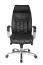 Comfort Swivel Chair XXL Apolo 29 | Black & Chrome | Soft Genuine Leather | Extra Thick Quilted Upholstery | 120 kg Capacity