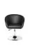 Apolo 132 Swivel Lounge Chair | Black & Chrome | Adjustable Height | Comfortable Upholstery | Modern Retro Design