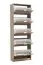 Narrow Shoe Cabinet Gradide 06 Design | Oak Grey | 5 Hinged Doors | 10 Compartments | 191.5 x 67 x 28 cm
