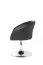 Apolo 132 Swivel Lounge Chair | Black & Chrome | Adjustable Height | Comfortable Upholstery | Modern Retro Design