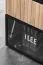 Chest of drawers | color: black / oak vicking / black marble | sideboard | 1 drawer | ribbed front | 160 x 45 x 82 cm | push-to-open function | 5 compartments