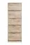Narrow Shoe Cabinet Gradide 06 Design | Oak Grey | 5 Hinged Doors | 10 Compartments | 191.5 x 67 x 28 cm