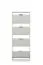Narrow Shoe Cabinet Veliko 06 | 4 Hinged Doors | White with Grey Handles | 155.5 x 58 x 18 cm | Modern Design