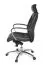 Comfort Swivel Chair XXL Apolo 29 | Black & Chrome | Soft Genuine Leather | Extra Thick Quilted Upholstery | 120 kg Capacity