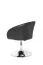 Apolo 132 Swivel Lounge Chair | Black & Chrome | Adjustable Height | Comfortable Upholstery | Modern Retro Design
