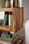 Solid Wood S-Shaped Side Table Apolo 177 | Sheesham Finish | 60 x 30 x 44 cm | Multi-Use Magazine Rack or Shelf