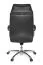 Comfort Swivel Chair XXL Apolo 29 | Black & Chrome | Soft Genuine Leather | Extra Thick Quilted Upholstery | 120 kg Capacity