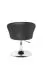 Apolo 132 Swivel Lounge Chair | Black & Chrome | Adjustable Height | Comfortable Upholstery | Modern Retro Design