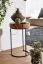 Handmade Side Table Solid Acacia Wood | Acacia/Black | 45 x 28 x 28 cm | Tree Trunk Shape Top