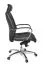 Comfort Swivel Chair XXL Apolo 29 | Black & Chrome | Soft Genuine Leather | Extra Thick Quilted Upholstery | 120 kg Capacity