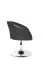 Apolo 132 Swivel Lounge Chair | Black & Chrome | Adjustable Height | Comfortable Upholstery | Modern Retro Design