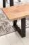 Dining Bench with Natural Acacia Seat Top | Black Metal Legs | 45 x 160 x 40 cm | Modern Design