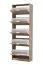 Narrow Shoe Cabinet Gradide 06 Design | Oak Grey | 5 Hinged Doors | 10 Compartments | 191.5 x 67 x 28 cm
