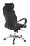 Comfort Swivel Chair XXL Apolo 29 | Black & Chrome | Soft Genuine Leather | Extra Thick Quilted Upholstery | 120 kg Capacity