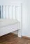 "Easy Premium Line" double bed K8 in extra length 160 x 220 cm, solid beech wood, white lacquered, incl.1 cover panel