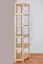 Tall 6-Tier Corner Unit Junco 58, solid pine, clearly varnished - H200 x W52 x D53 cm