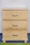 3 Drawer Chest Columba 14, solid pine wood, clearly varnished - H79 x W60 x D50 cm