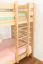 Children's Bunk Bed Solid Beech Wood Natural | 90 x 200 cm Sleeping Surface | Converts to Two Single Beds