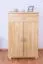1 Drawer, 2 Door Storage Cabinet Columba 02, solid pine wood, clearly varnished - H124 x W80 x D50 cm
