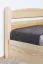 Single bed / functional bed solid pine solid wood natural 92, incl. slatted frame - 90 x 200 cm (W x D)