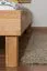 Youth bed / futon bed made of oiled solid oak wood Wooden Nature 01, mattress size: 140 x 200 cm, with headboard, frame thickness 25 mm