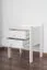 Nightstand Solid Pine Wood White Lacquered 003 | 2 Drawers | Modern Design | 52 x 40 x 33 cm