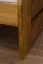 Single bed / guest bed solid oak pine A24, incl. slatted frame - dimensions 90 x 200 cm