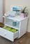Nightstand Solid Pine | White Lacquered | 1 Drawer & Open Compartment | 43 x 43 x 33 cm | Model 004