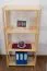 Solid Pine Wood Shelf Junco 56C | Natural Finish | 125 x 60 x 30 cm | Modern Design | 3 Shelves