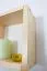 Wall shelf solid, natural pine wood Junco 283B - Dimensions 25 x 25 x 12 cm