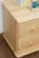 2 Drawer chest 027, solid pine wood, clearly varnished - H55 x W80 x D42 cm