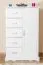 Chest of Drawers Solid Pine | White Lacquered | Buteo 05 | 123 x 80 x 40 cm | Modern Design