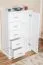 Chest of Drawers Solid Pine | White Lacquered | Buteo 05 | 123 x 80 x 40 cm | Modern Design