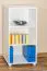 Solid Pine Shelf Junco 52C | White Lacquered | 120 x 60 x 42 cm | Modern 3-Compartment Storage